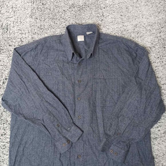 Bill Robin Son Men Shirt Blue Size XL Cotton Button Down Collar Long Sleeves - Picture 2 of 10